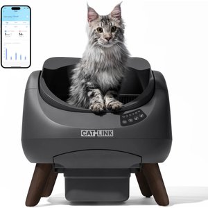 CATLINK Open-X Self-Cleaning Automatic Cat Litter Box with Anti-Pinch Protection, 23.43 x 23.03 x 21.06-in