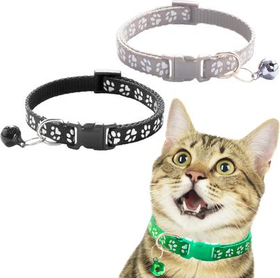 Show full view: VilaNylon Breakaway Adjustable Cat Collar with Bell, Green, 8 to 12-in neck, 3 count slide 2 of 3