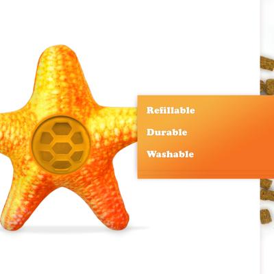 Show full view: Meowijuana Knock 'n' Nibble Starfish Refillable Treat Dispensing Cat Toy slide 4 of 10