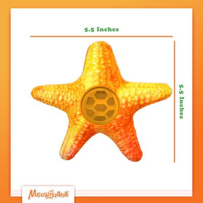 Show full view: Meowijuana Knock 'n' Nibble Starfish Refillable Treat Dispensing Cat Toy slide 7 of 10