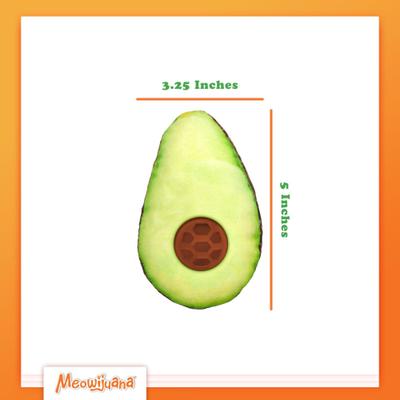 Show full view: Meowijuana Knock 'n' Nibble Avocado Refillable Treat Dispensing Cat Toy slide 8 of 11