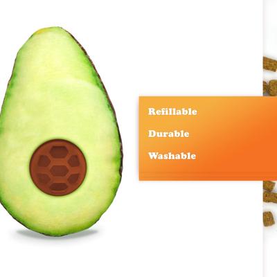 Show full view: Meowijuana Knock 'n' Nibble Avocado Refillable Treat Dispensing Cat Toy slide 5 of 11