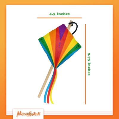 Show full view: Meowijuana Get Higher than a Kite Wand Refillable Plush Cat Toy with Catnip slide 6 of 8