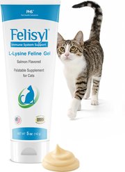 Felisyl L-Lysine Gel Salmon Flavored Immune System Support Healthy Tissue, Respiratory, & Vision Supplement for Cats, 5-oz tube slide 1 of 9