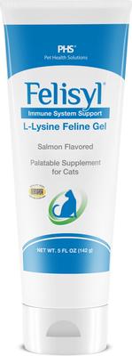 Show full view: Felisyl L-Lysine Gel Salmon Flavored Immune System Support Healthy Tissue, Respiratory, & Vision Supplement for Cats, 5-oz tube slide 3 of 12