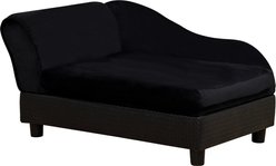 Bencmate Sofa with Tufted Cushion & Under-Seat Storage Dog Bed, Black