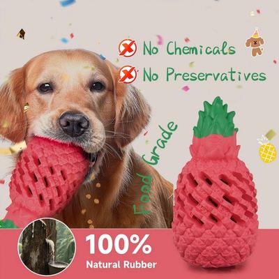 Show full view: Petopia Pineapple Chewable Dog Toy, Pink/ Green, Large slide 4 of 11