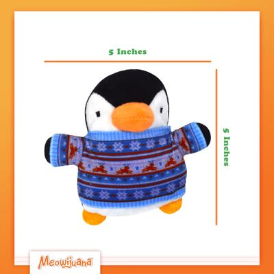 Show full view: Meowijuana Christmas Get Waddled Cozy Penguin Plush Cat Toy with Catnip, Multicolor, Small slide 8 of 9