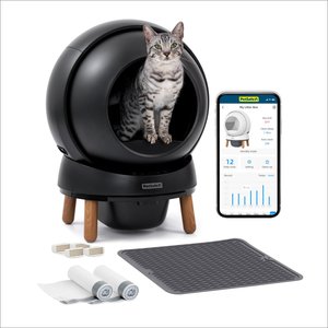 a&h cat litter box Aothey Stainless Steel Litter Box Metal With Integrated Round For Xl/X   Petocart