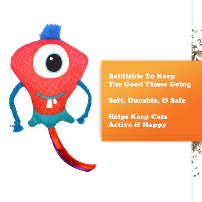 Show full view: Meowijuana Refillable Get Silly Ruby Rascal Cat Plush Toy with Catnip slide 4 of 9