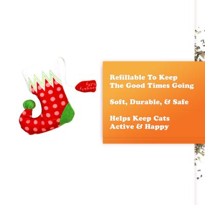Show full view: Meowijuana Christmas Refillable Get Stuffed Stocking Cat Toy slide 3 of 9