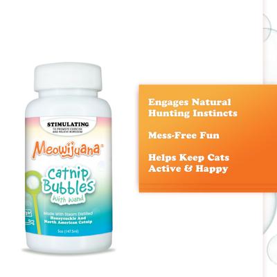 Show full view: Meowijuana Bubbles with Honeysuckle Catnip, 5-oz bottle slide 5 of 10