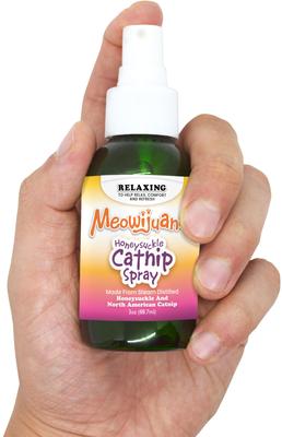 Show full view: Meowijuana Catnip Oil Honeysuckle Spray, 3-oz bottle slide 8 of 9