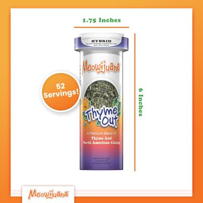 Show full view: Meowijuana Thyme Out Blend Catnip, 0.92-oz bottle slide 6 of 6
