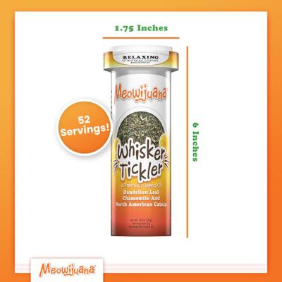 Show full view: Meowijuana Whisker Tickler Catnip, Chamomile, & Dandelion Blend, 26-gram bottle slide 6 of 7