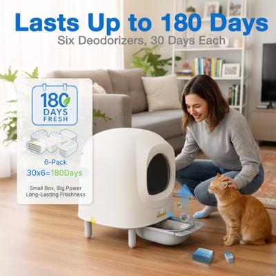 Show full view: Aoruefar Self-Cleaning Cat Litter Box Deodorizer, 2.40 x 1.22 x 0.83-in, 6 count slide 4 of 7