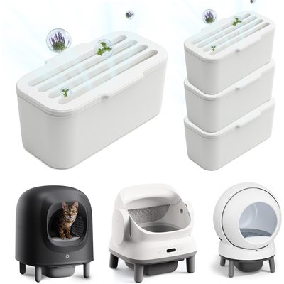 Aoruefar Aoruefar Self-Cleaning Cat Litter Box Deodorizer, 2.40 x 1.22 x 0.83-in, 4 count