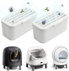 Aoruefar Self-Cleaning Cat Litter Box Deodorizer, 2.40 x 1.22 x 0.83-in, 2 count