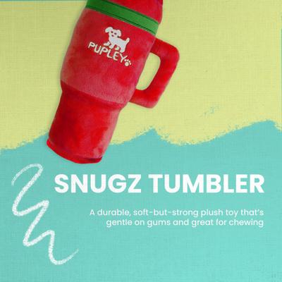 Show full view: Snugarooz Jumbo Pupley Squeaky Plush Dog Toy, Red slide 2 of 5