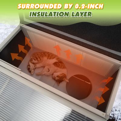 Show full view: Coziwow Outdoor Wooden Cat House, Grey slide 3 of 9