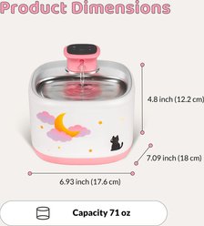 Happy & Polly Moonlight Smart Wireless Cat Water Fountain, Pink, 71-oz slide 2 of 9