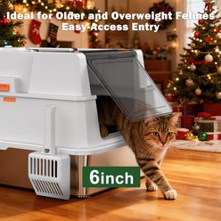 JOEJOY Enclosed Stainless Steel Litter Box with Lid, XXX-Large, Silver Gray slide 2 of 9