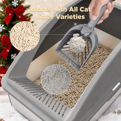 JOEJOY Stainless Steel Leak-Proof High Sided Cat Litter Box, 23 x 15 x 10-in, Dark Gray slide 2 of 8