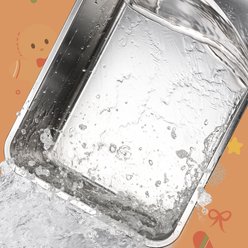 JOEJOY Stainless Steel Sifting Pine Pellets Cat Litter Box, 23 x 16 x 14-in, Dark Gray slide 2 of 8