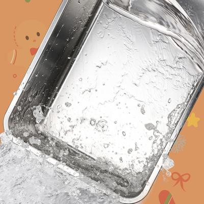 Show full view: JOEJOY Stainless Steel Sifting Pine Pellets Cat Litter Box, 23 x 16 x 14-in, Dark Gray slide 8 of 8