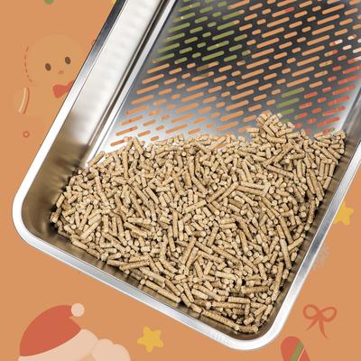 Show full view: JOEJOY Stainless Steel Sifting Pine Pellets Cat Litter Box, 23 x 16 x 14-in, Dark Gray slide 7 of 8