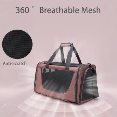 Show full view: Gapzer Rolling Travel Carriers with Removable Wheels & Telescopic Handle for Medium/Large Cats & Small Dogs, Red, 18.5 x 11.8 x 11.8-in slide 4 of 9