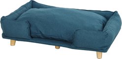 Bencmate Elevated Sofa Dog Bed with Removable Cushion, Blue