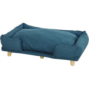 Bencmate Elevated Sofa Dog Bed with Removable Cushion, Blue