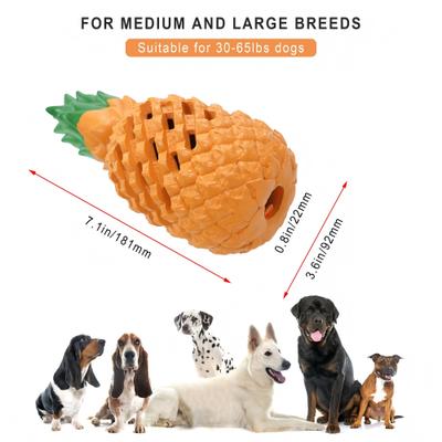 Show full view: Petopia Pineapple Chewable Dog Toy, Pink/ Green, Large slide 2 of 11