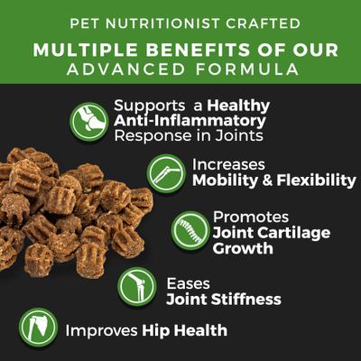 Show full view: Pet Chef Canine Arthritis Pain Relief Vegan Bacon Flavored Soft Chew Hip Joint Mobility Supplement for Dogs, 10-oz jar, 140 count slide 4 of 8