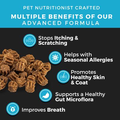 Show full view: Pet Chef All Natural Omega 3, Salmon Oil & Peanut Butter Flavored Soft Chew Allergy Support Supplement for Dogs, 10-oz jar, 140 count slide 5 of 9