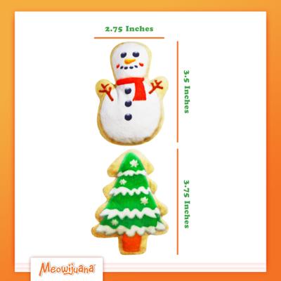 Show full view: Meowijuana Christmas Get Frosted Sugar Cookie Plush Cat Toy with Catnip, Multicolor, Small, 2 count slide 8 of 9