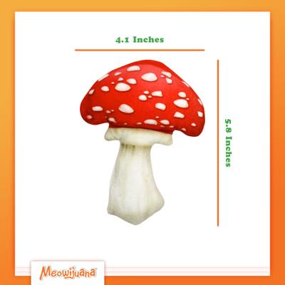 Show full view: Meowijuana Get Sprung Marvelous Mushroom Cat Plush Toy with Catnip slide 9 of 9