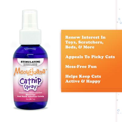 Show full view: Meowijuana Catnip & Silvervine Spray, 3-oz bottle slide 5 of 10