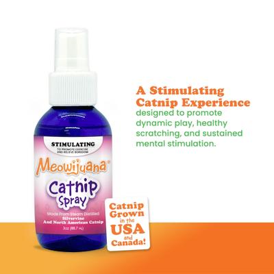 Show full view: Meowijuana Catnip & Silvervine Spray, 3-oz bottle slide 4 of 10