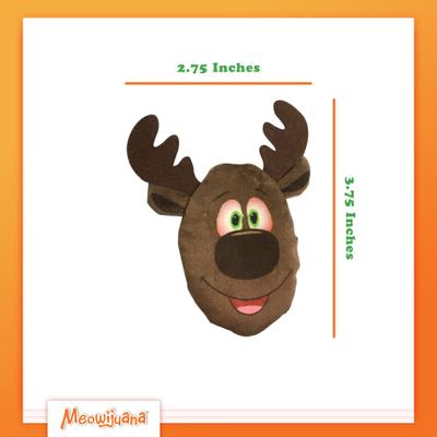 Show full view: Meowijuana Get Blitzed Reindeer Refillable Plush Cat Toy with Catnip slide 7 of 8