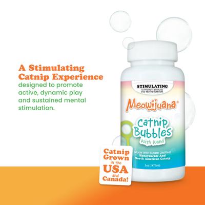 Show full view: Meowijuana Bubbles with Honeysuckle Catnip, 5-oz bottle slide 4 of 10