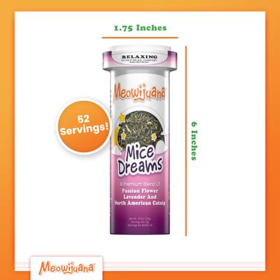 Show full view: Meowijuana Mice Dreams Catnip, Passion Flower, & Lavender Blend Catnip, 0.917-oz bottle slide 7 of 8