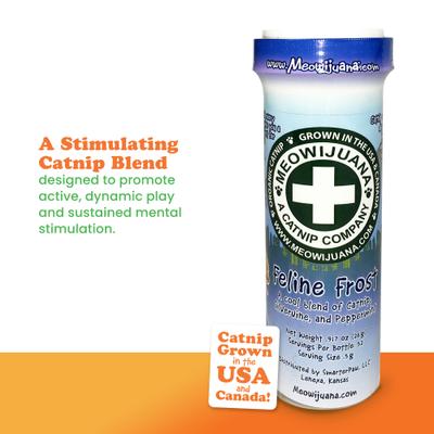 Show full view: Meowijuana Feline Frost Catnip, Silvervine, & Peppermint Blend Catnip, 26-gram bottle slide 5 of 9