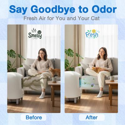 Show full view: Aoruefar Self-Cleaning Cat Litter Box Deodorizer, 2.40 x 1.22 x 0.83-in, 2 count slide 5 of 7