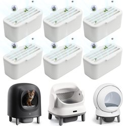 Aoruefar Self-Cleaning Cat Litter Box Deodorizer, 2.40 x 1.22 x 0.83-in, 6 count