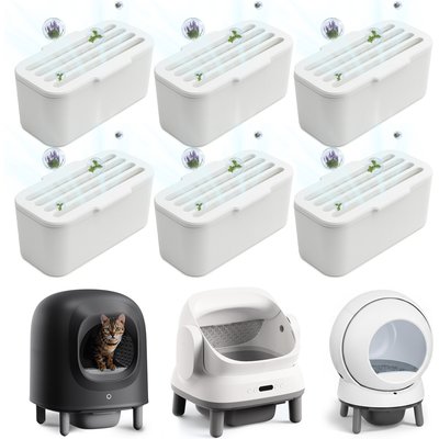 Aoruefar Aoruefar Self-Cleaning Cat Litter Box Deodorizer, 2.40 x 1.22 x 0.83-in, 6 count