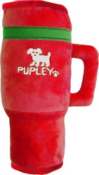 Snugarooz Jumbo Pupley Squeaky Plush Dog Toy, Red