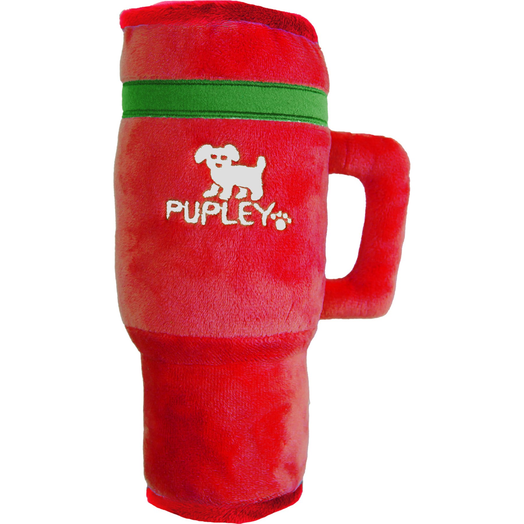 Snugarooz Jumbo Pupley Squeaky Plush Dog Toy, Red