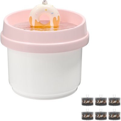 Happy & Polly Happy & Polly Sweet Donut Cat Water Fountain, 50-oz